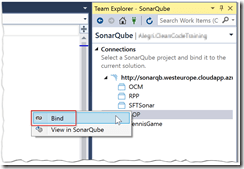 Bind Solution ti Sonar Project