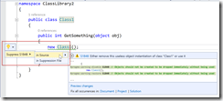 Roslyn and Suppresions