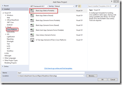 Create Xamarin Project