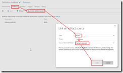 Link build output to the release