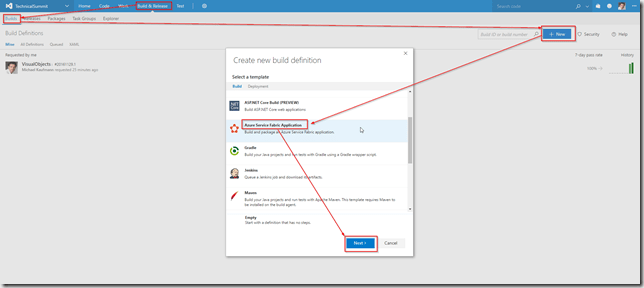 Create-ServiceFabric-Build