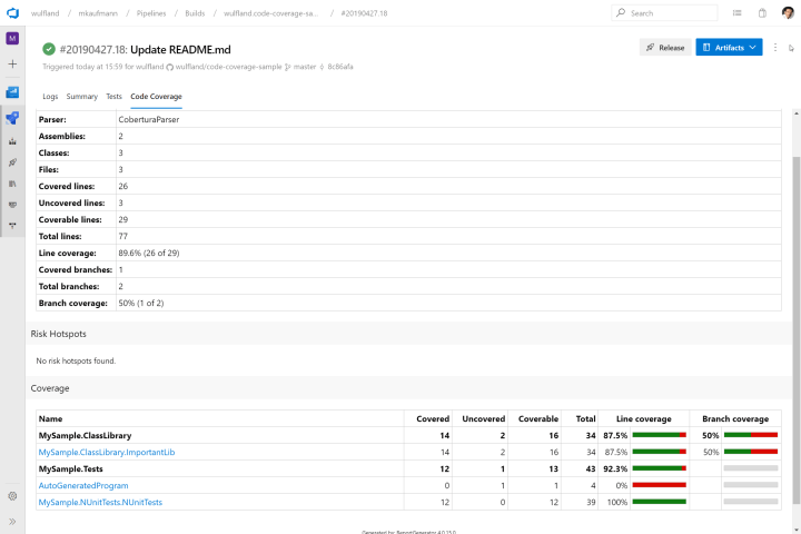.NET Core Code Coverage done right – writeabout.net